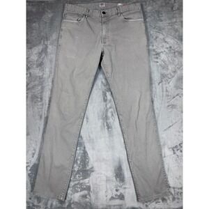 Faherty Brand Mens Grey Cotton Stretch Straight Leg 5-Pocket Pants Size 34